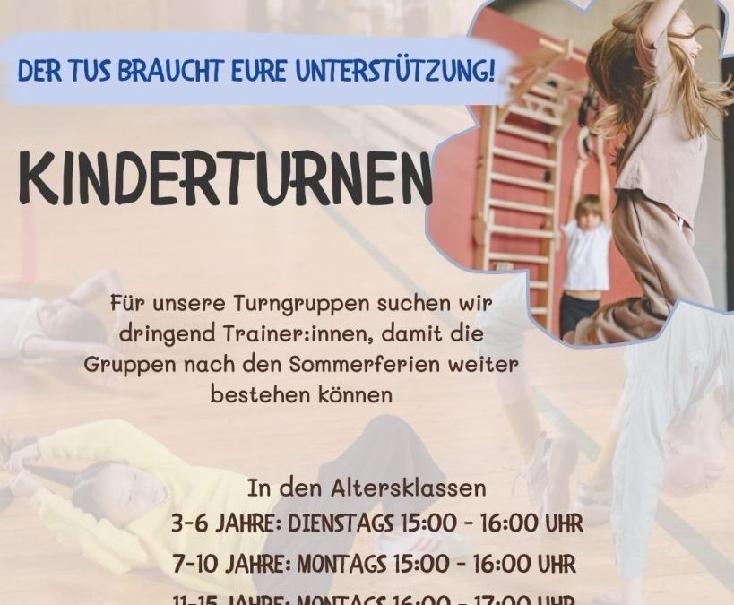 Die Turnabteilung des TuS sucht Trainer:innen